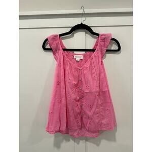 Velvet by Graham & Spencer Eyelet Tank Top Size S